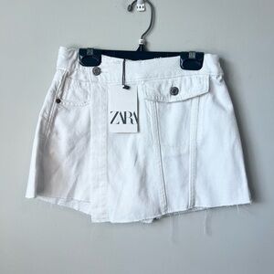 Zara white nwt youth shorts size 11/12